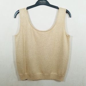 St. John Tops - St. John Basics Gold Glitter/Sparkle Tank Top St. John Tops - St. John Basics Gold Glitter/Sparkle Tank Top